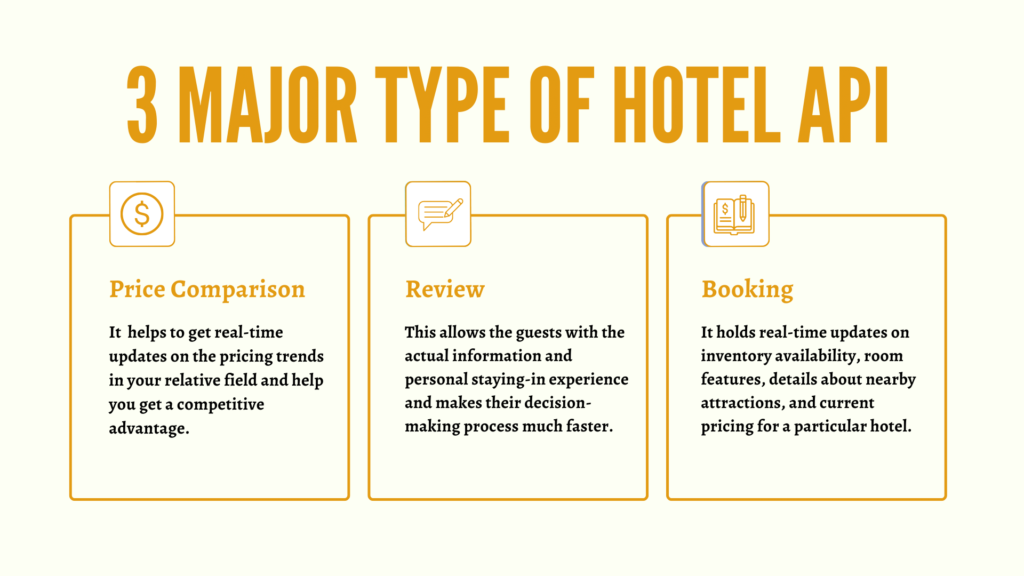 major types of hotel api